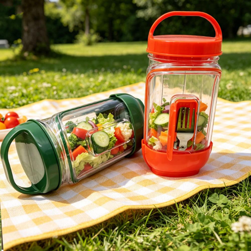 Meal Prep For Office - Salad Jar Side Open Salad Container