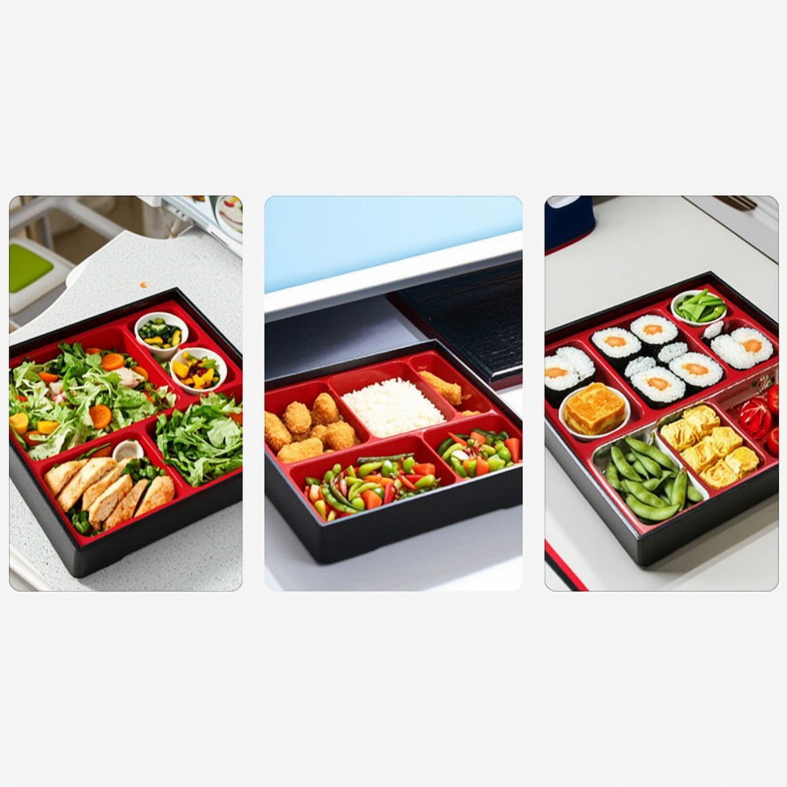 Meal Prep For Office - Bento Lunch Box Compartmented Bento Box