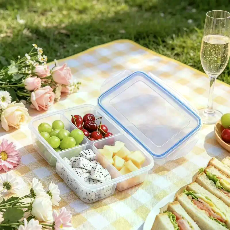 Meal Prep For Office - Reusable Plastic Food Storage Containers With
