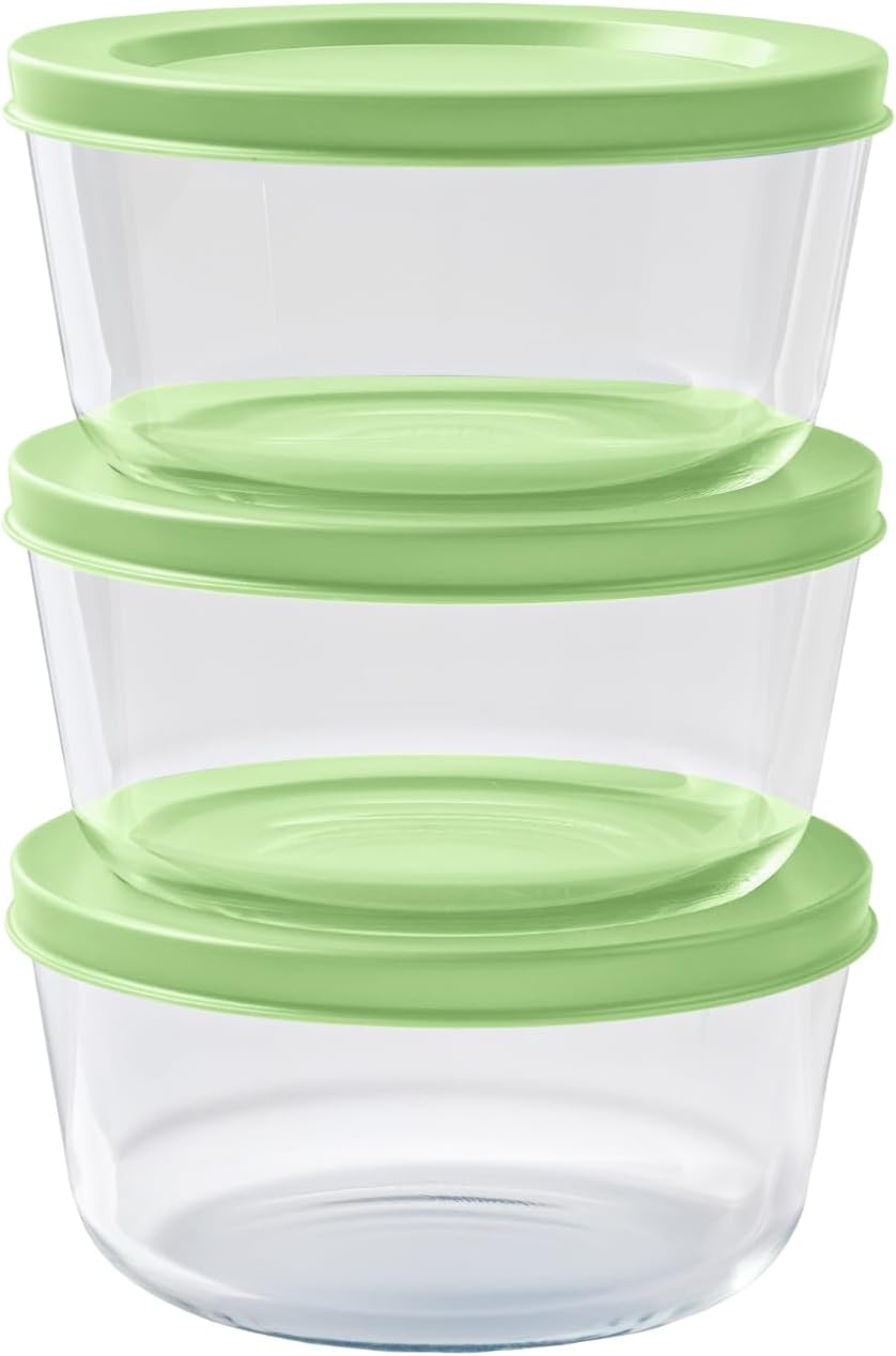 Meal Prep Glass Containers Oven Safe - 6-Piece Glass Food Storage Containers Set