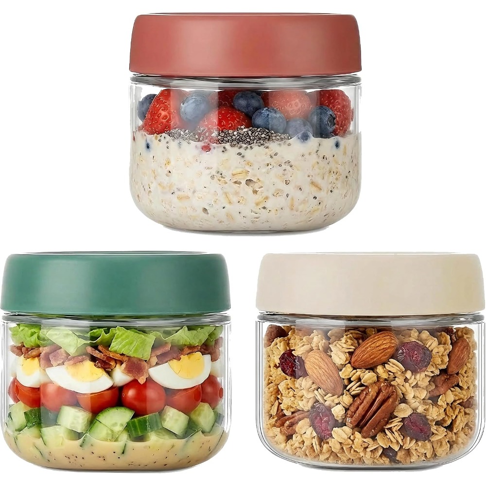 3 Pack 10oz Glass Jars with Sc - огляд і ціна Meal Prep Veggie