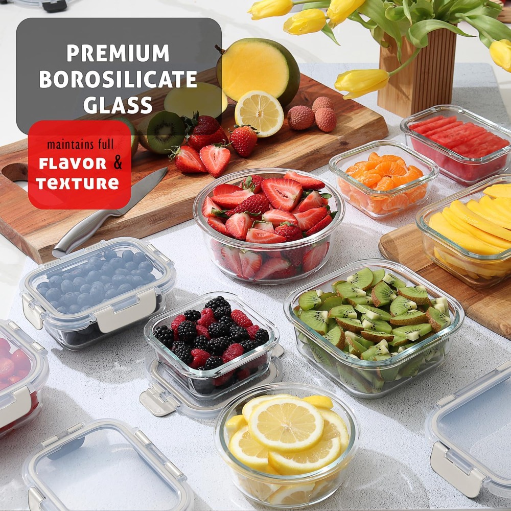 32pc Glass Food Storage Contai - огляд і ціна Meal Prep Glass Containers Oven Safe