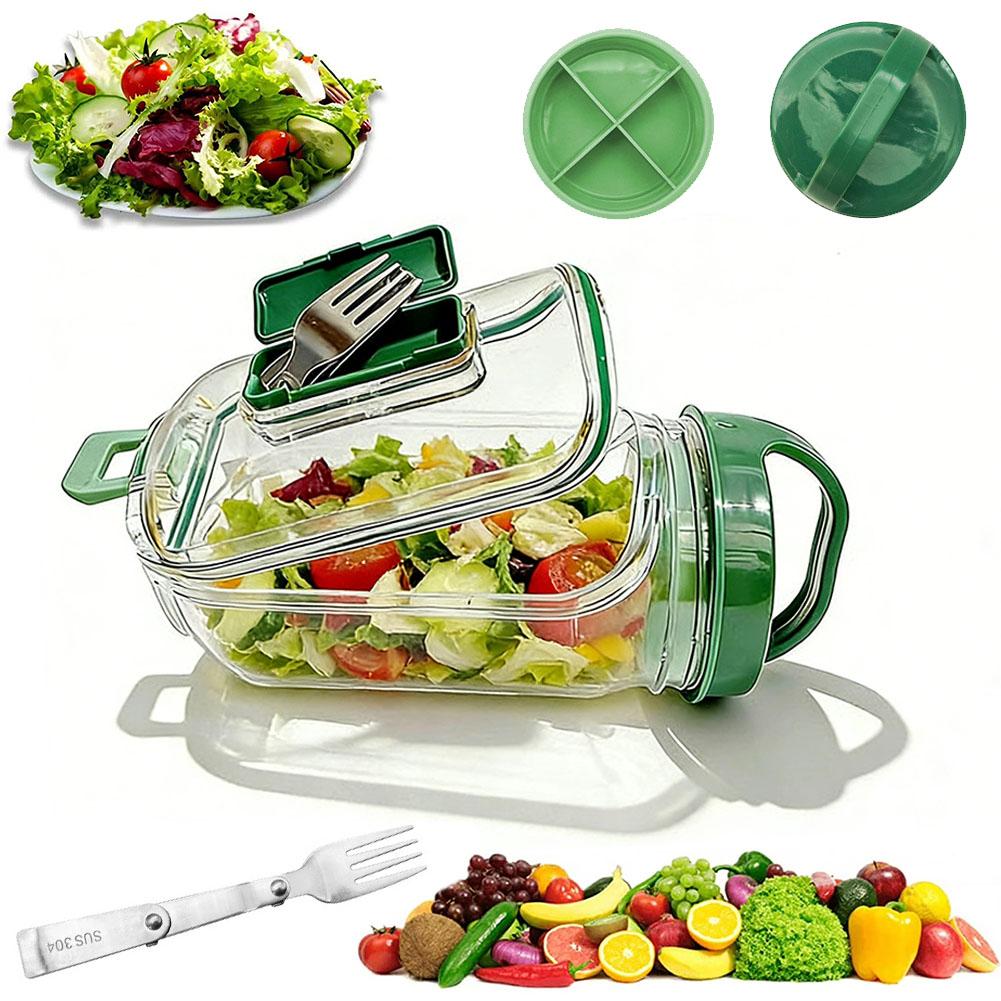 Portable Salad Container Jar w - огляд і ціна Meal Prep For Office