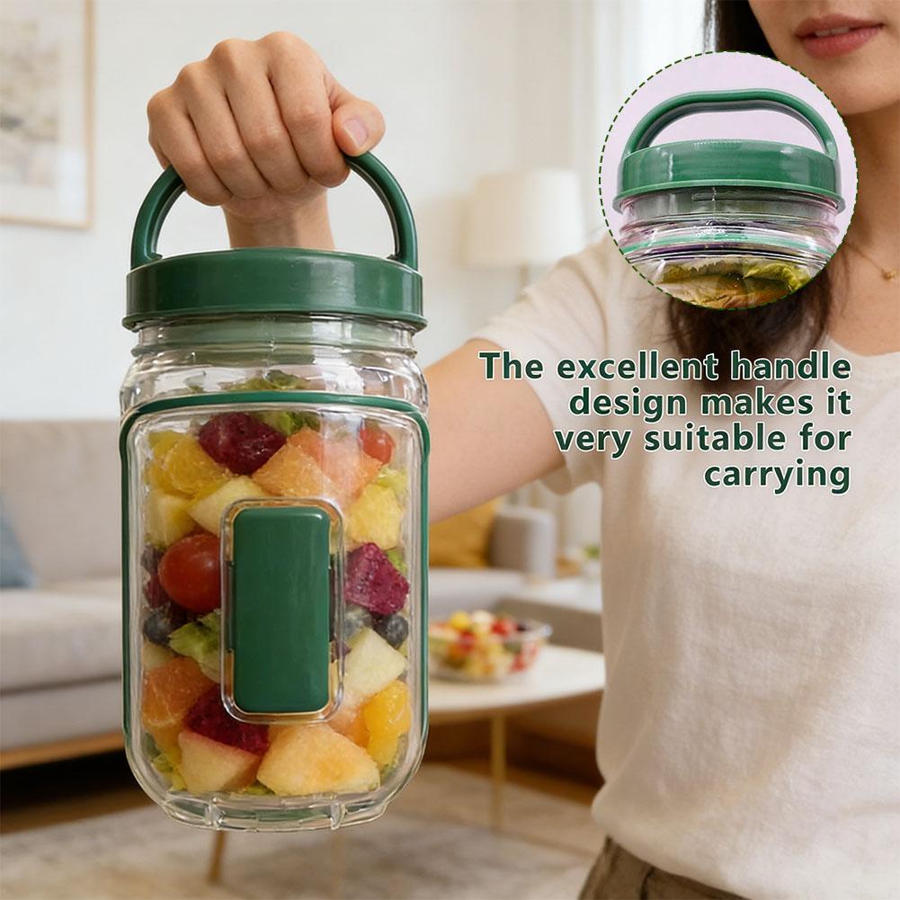 Portable Salad Container Jar w - огляд і ціна Meal Prep For Office