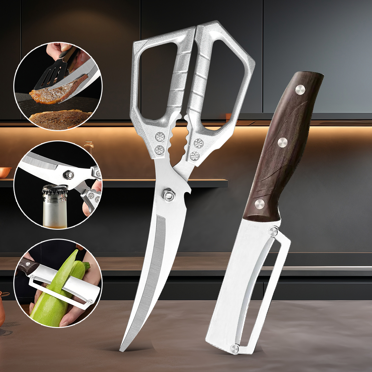 Stainless steel kitchen tools  - огляд і ціна Onion Holder Slicer