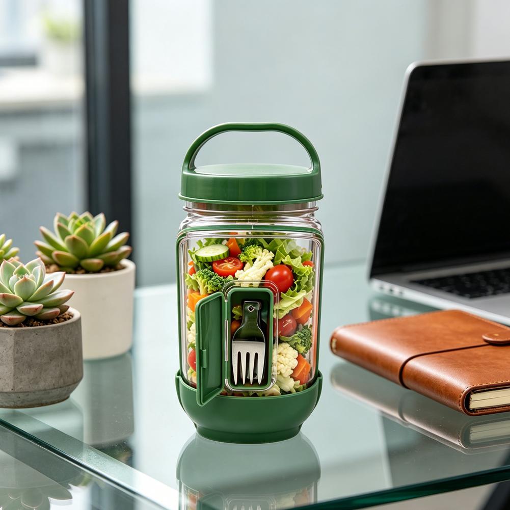 Salad Jar Side Open Salad Cont - огляд і ціна Meal Prep For Office
