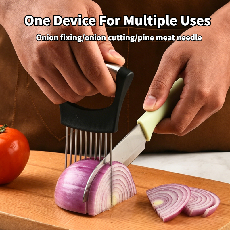 Stainless Steel Onion Cutter H - огляд і ціна Onion Holder Slicer