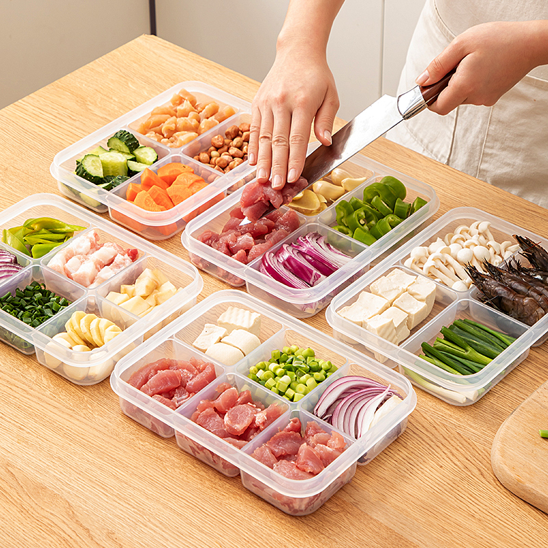 Divided Veggie Tray with Lid,6 - огляд і ціна Meal Prep Veggie