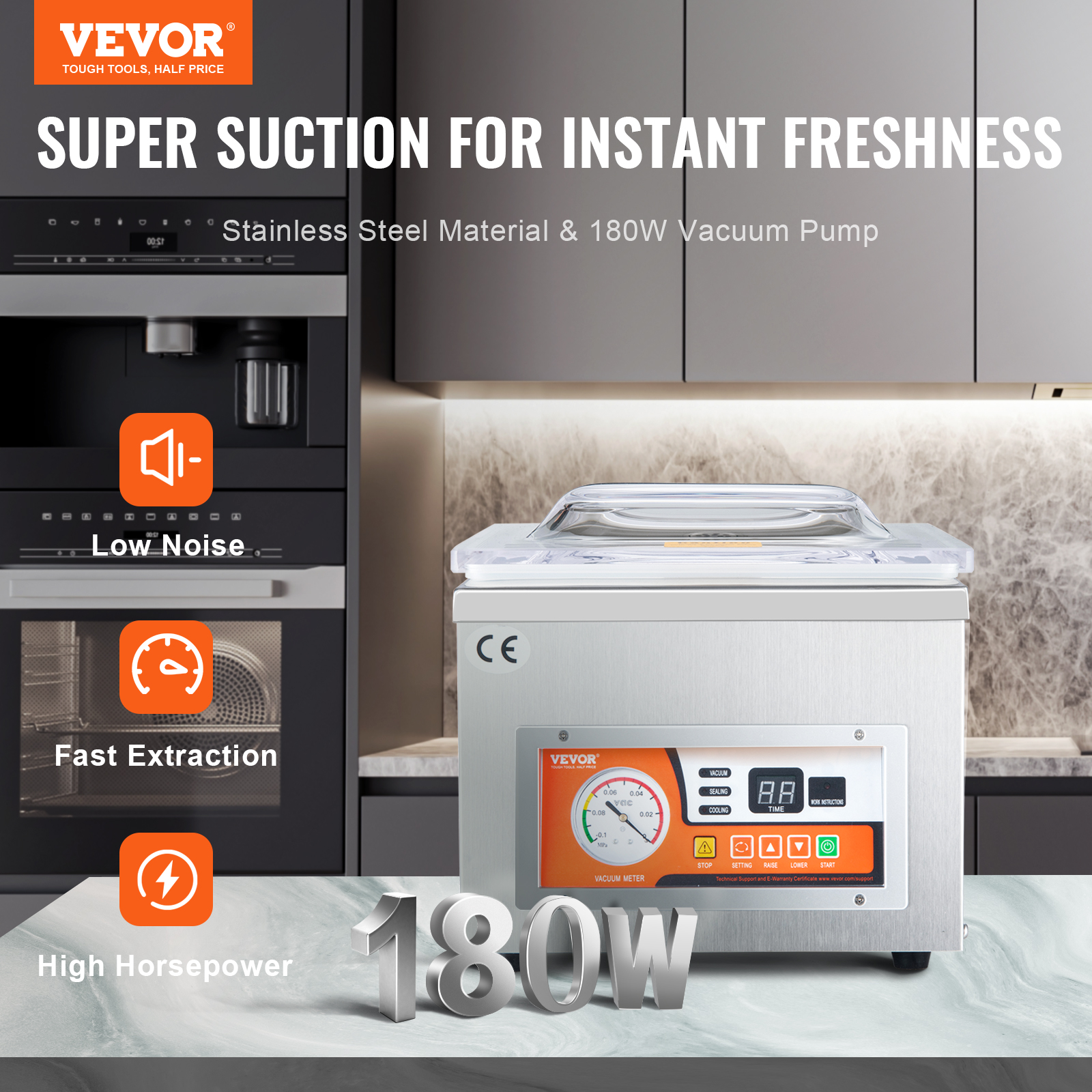 SucceBuy DZ-260A Chamber Vacuu - огляд і ціна Meal Prep Vacuum Sealer