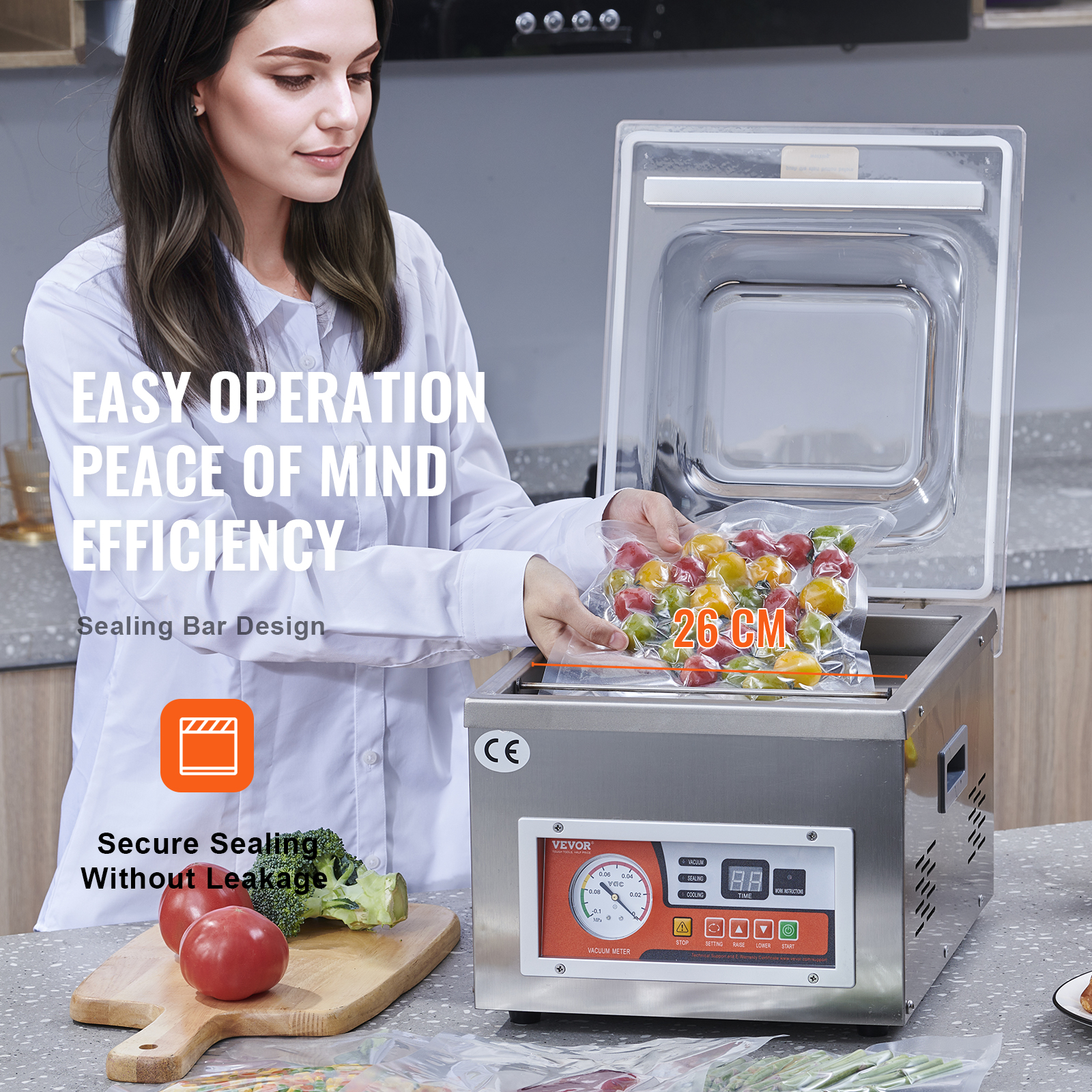 SucceBuy DZ-260A Chamber Vacuu - огляд і ціна Meal Prep Vacuum Sealer