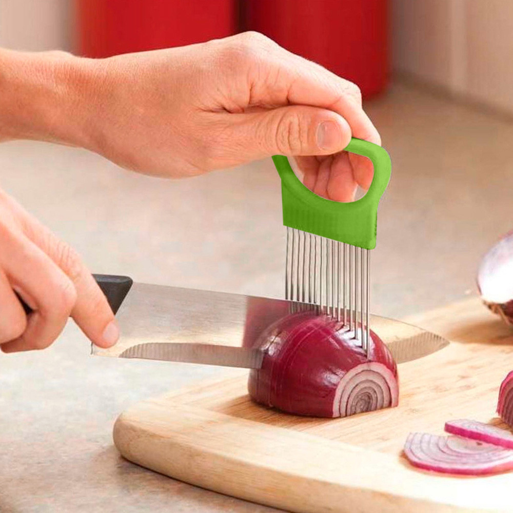 Stainless Steel Onion Needle O - огляд і ціна Onion Holder Slicer