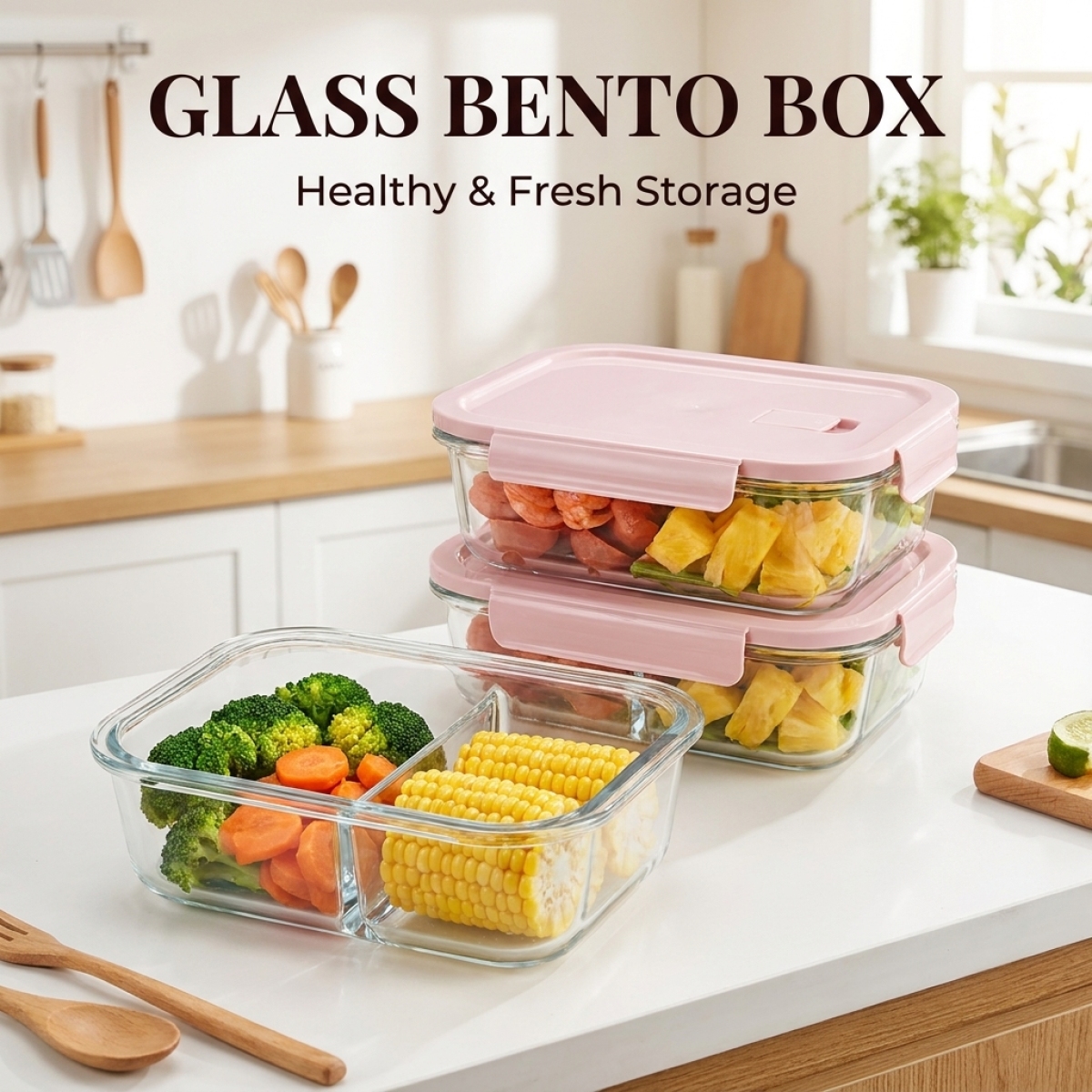 Cute Pink Glass Meal Prep Cont - огляд і ціна Meal Prep Glass Containers Oven Safe