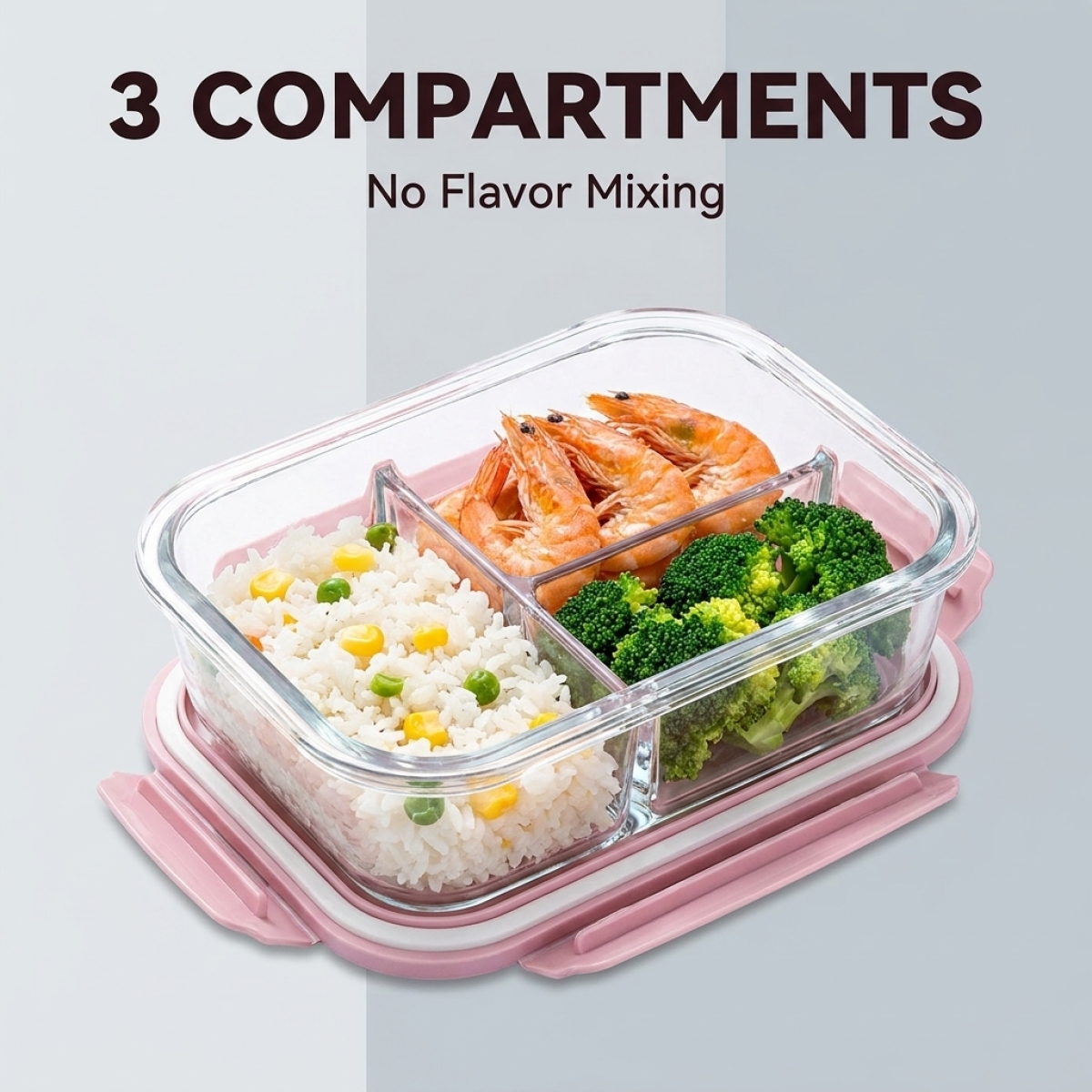 Cute Pink Glass Meal Prep Cont - огляд і ціна Meal Prep Glass Containers Oven Safe