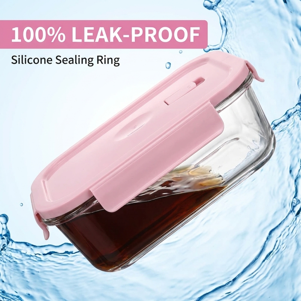 Cute Pink Glass Meal Prep Cont - огляд і ціна Meal Prep Glass Containers Oven Safe