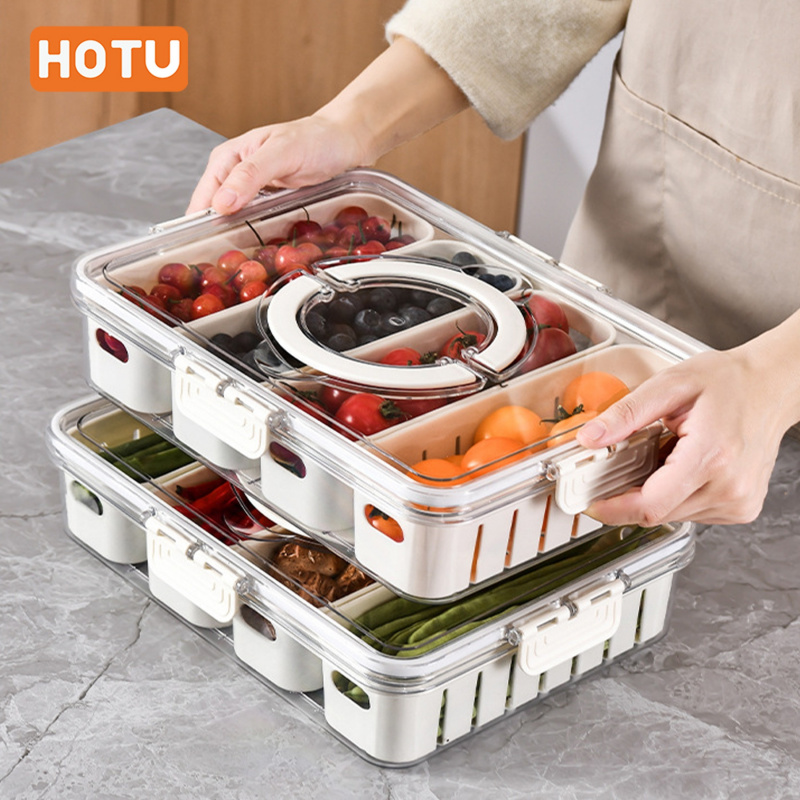 4-Section HOTU Fridge Containe - огляд і ціна Meal Prep Veggie