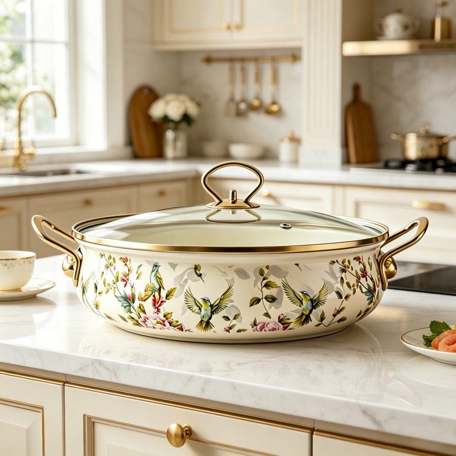 5.5Qt Enamel Stock Pot with Gl - огляд і ціна Meal Prep Glass Containers Oven Safe