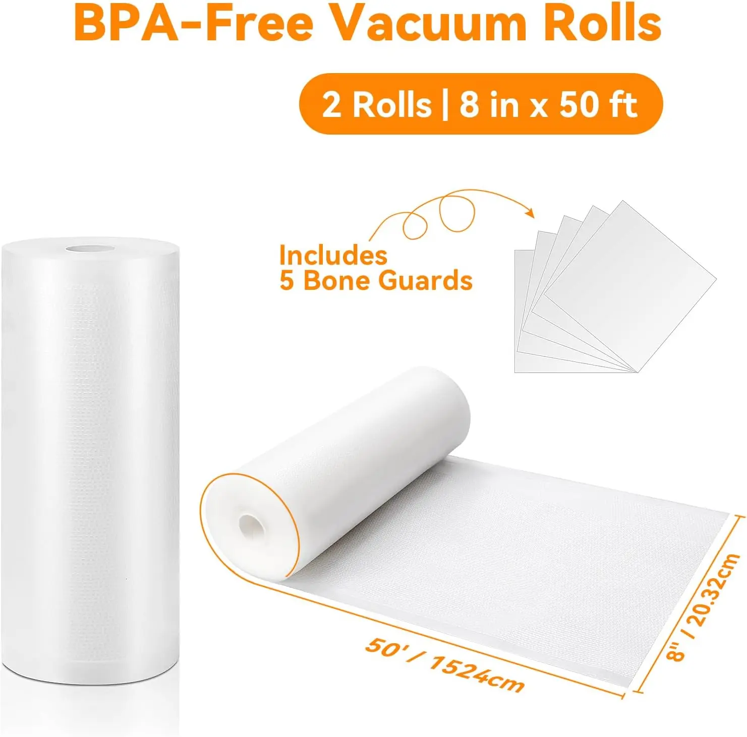 Vacuum Sealer Bags 8x50 Rolls  - огляд і ціна Meal Prep Vacuum Sealer