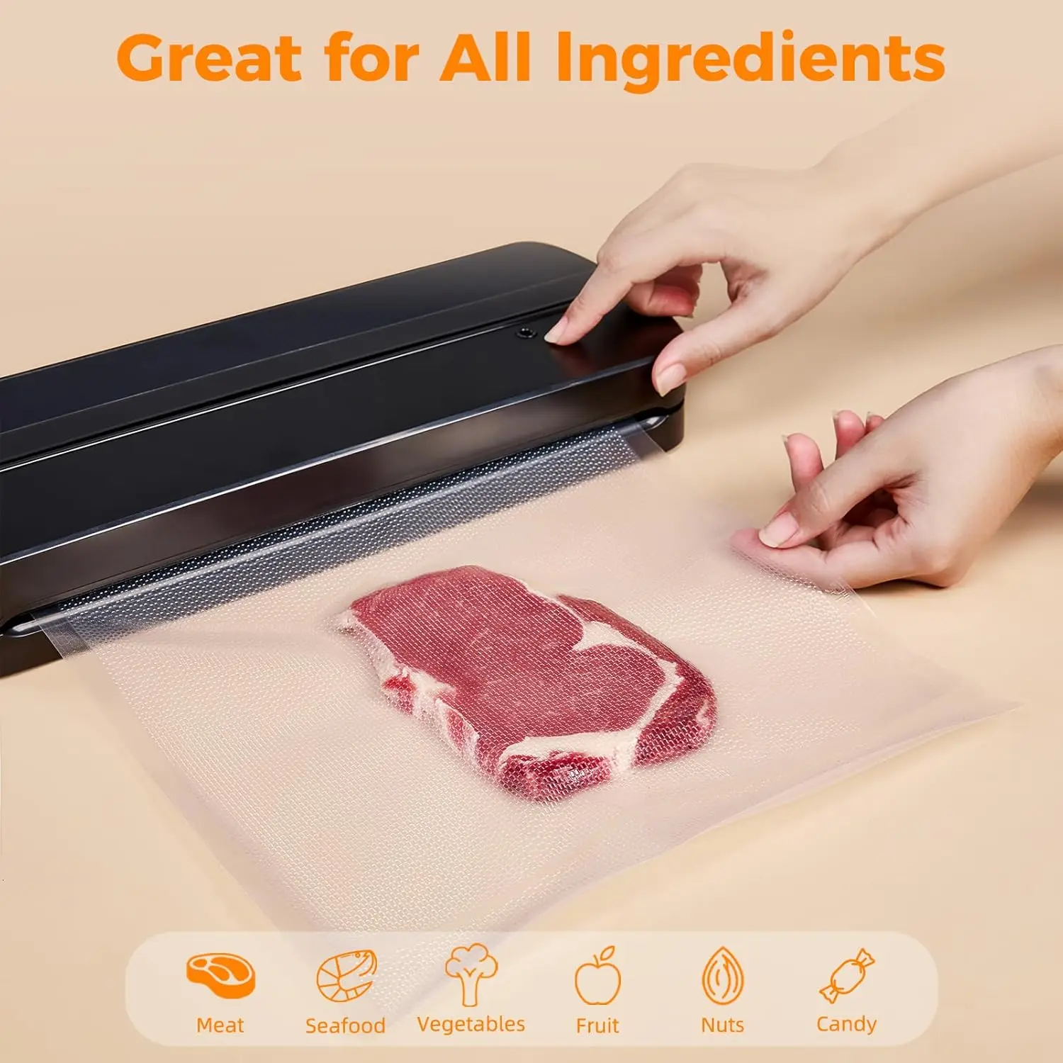 Vacuum Sealer Bags 8x50 Rolls  - огляд і ціна Meal Prep Vacuum Sealer