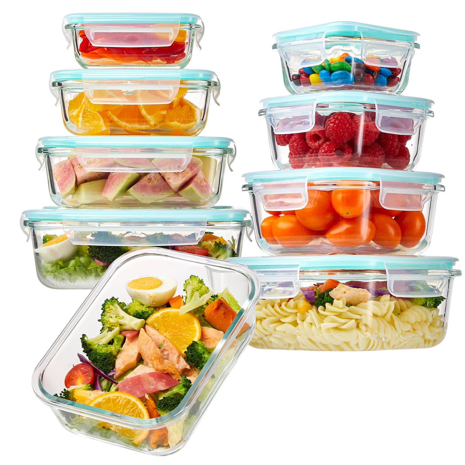 8Pcs Borosilicate Glass Food S - огляд і ціна Meal Prep Glass Containers Oven Safe