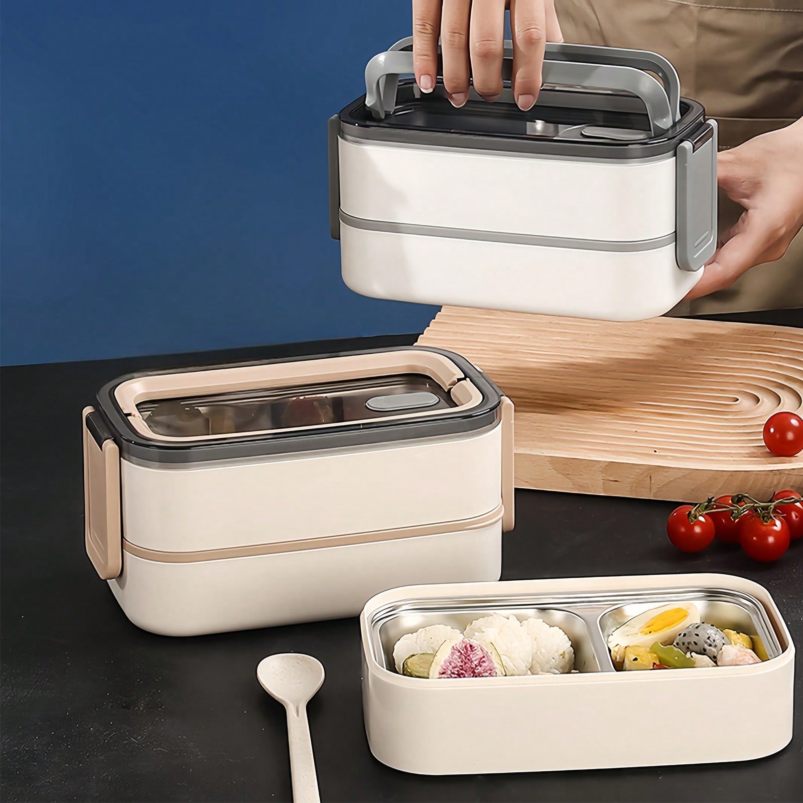 Stainless Steel 2-Layer Lunch  - огляд і ціна Meal Prep For Office