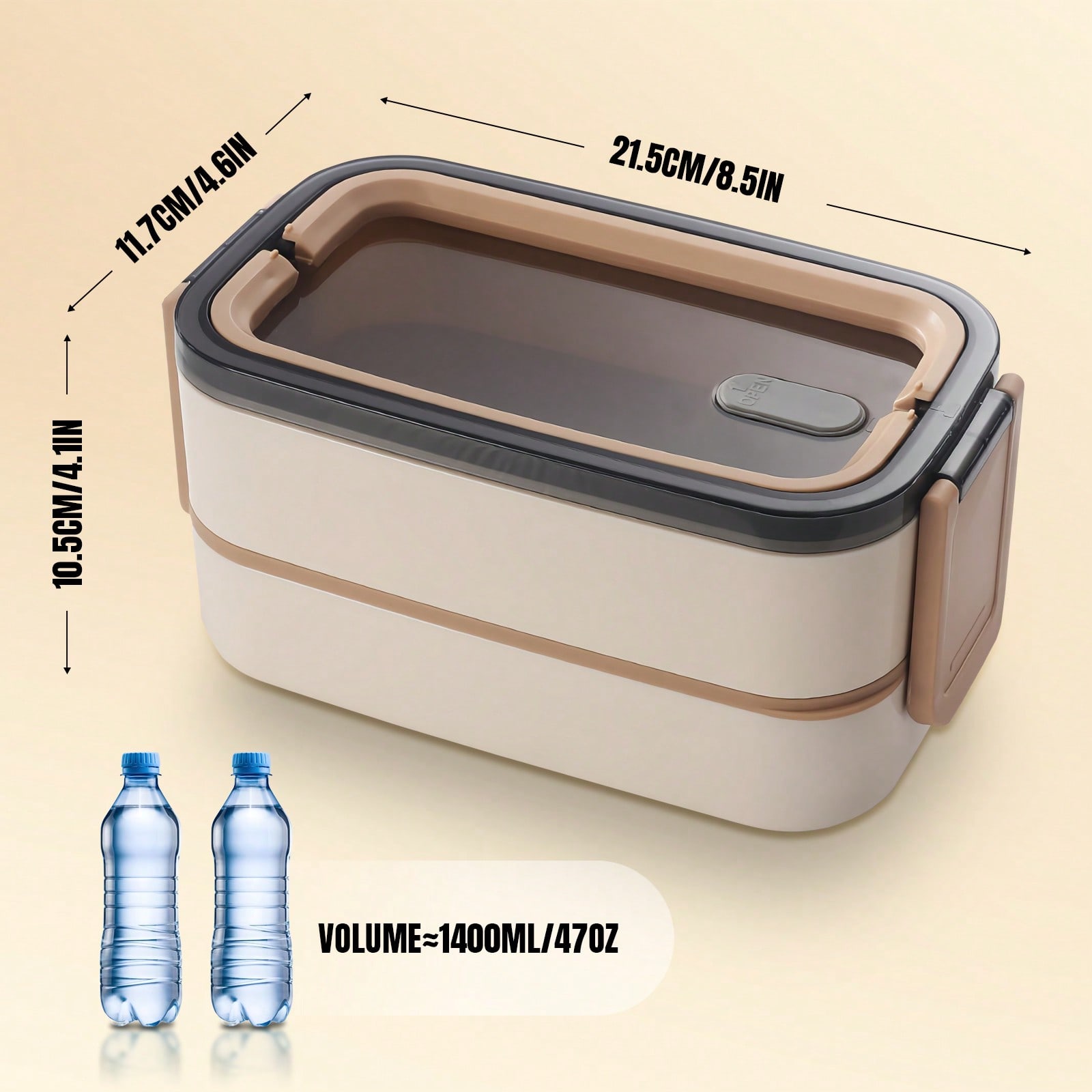 Stainless Steel 2-Layer Lunch  - огляд і ціна Meal Prep For Office