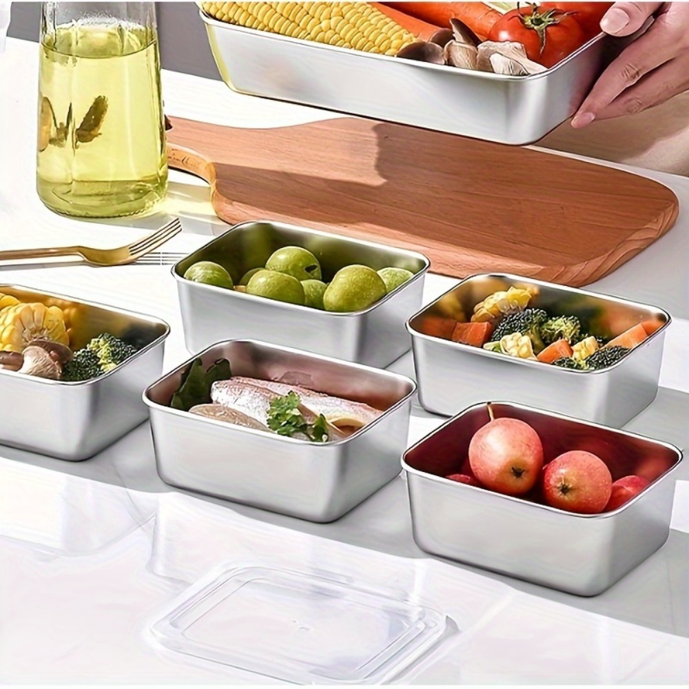 5pc Stainless Steel Food Stora - огляд і ціна Meal Prep For Office