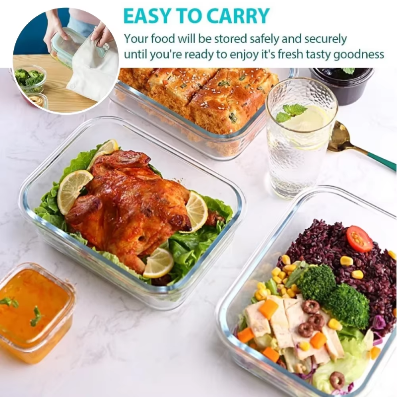 Large Capacity Glass Food Pres - огляд і ціна Meal Prep Glass Containers Oven Safe