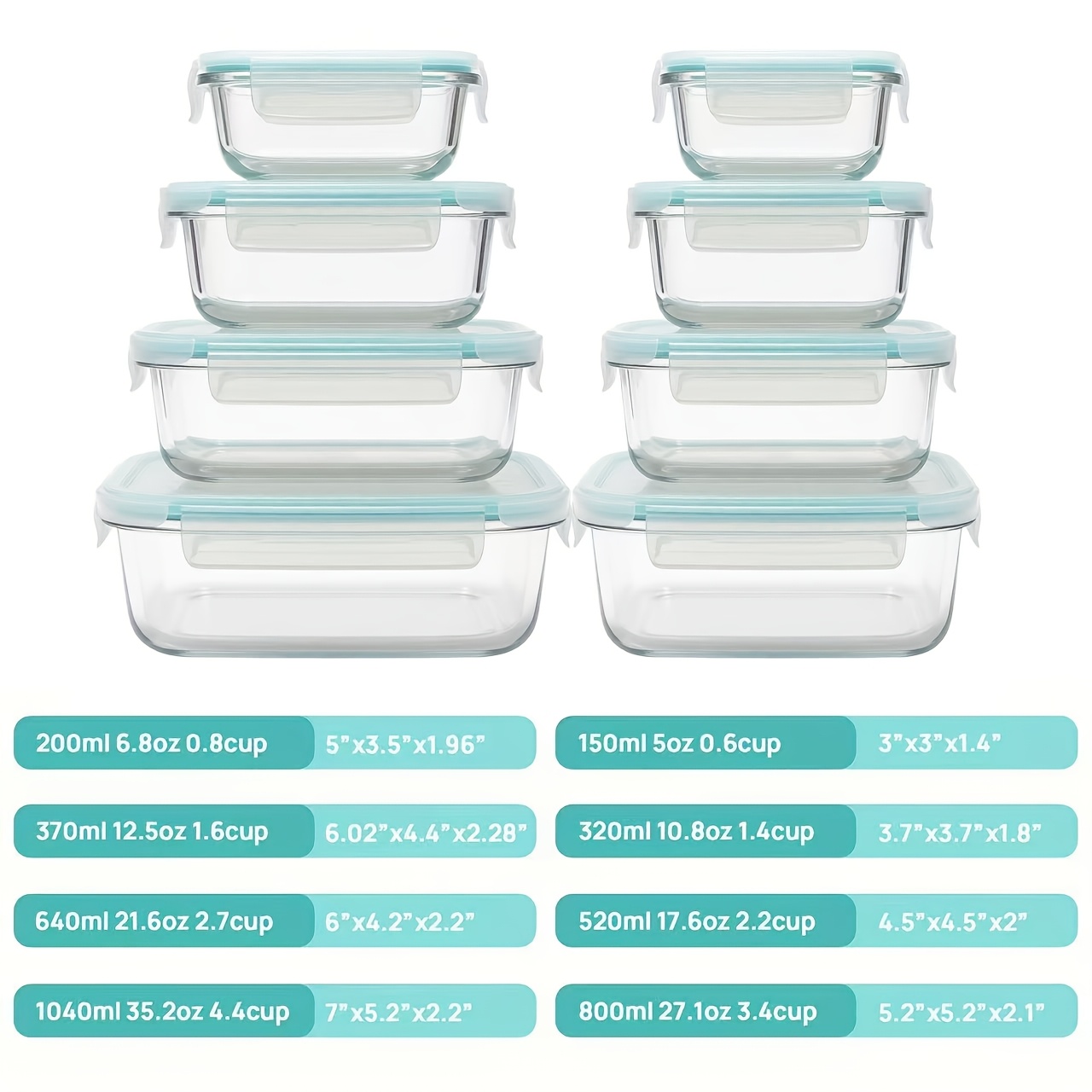 Premium Glass Food Storage Con - огляд і ціна Meal Prep Glass Containers Oven Safe