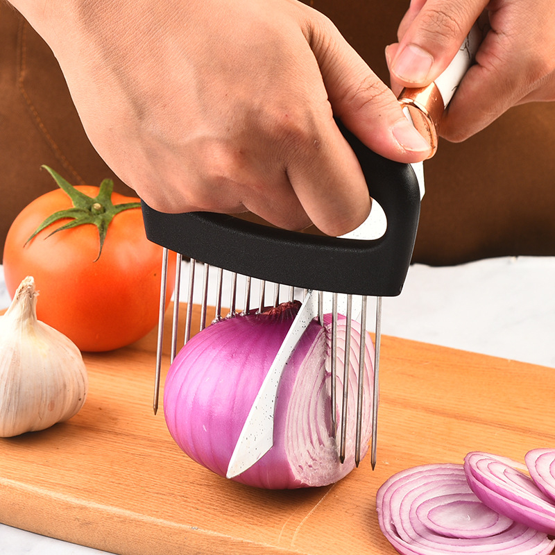 Stainless Steel Onion Cutter H - огляд і ціна Onion Holder Slicer