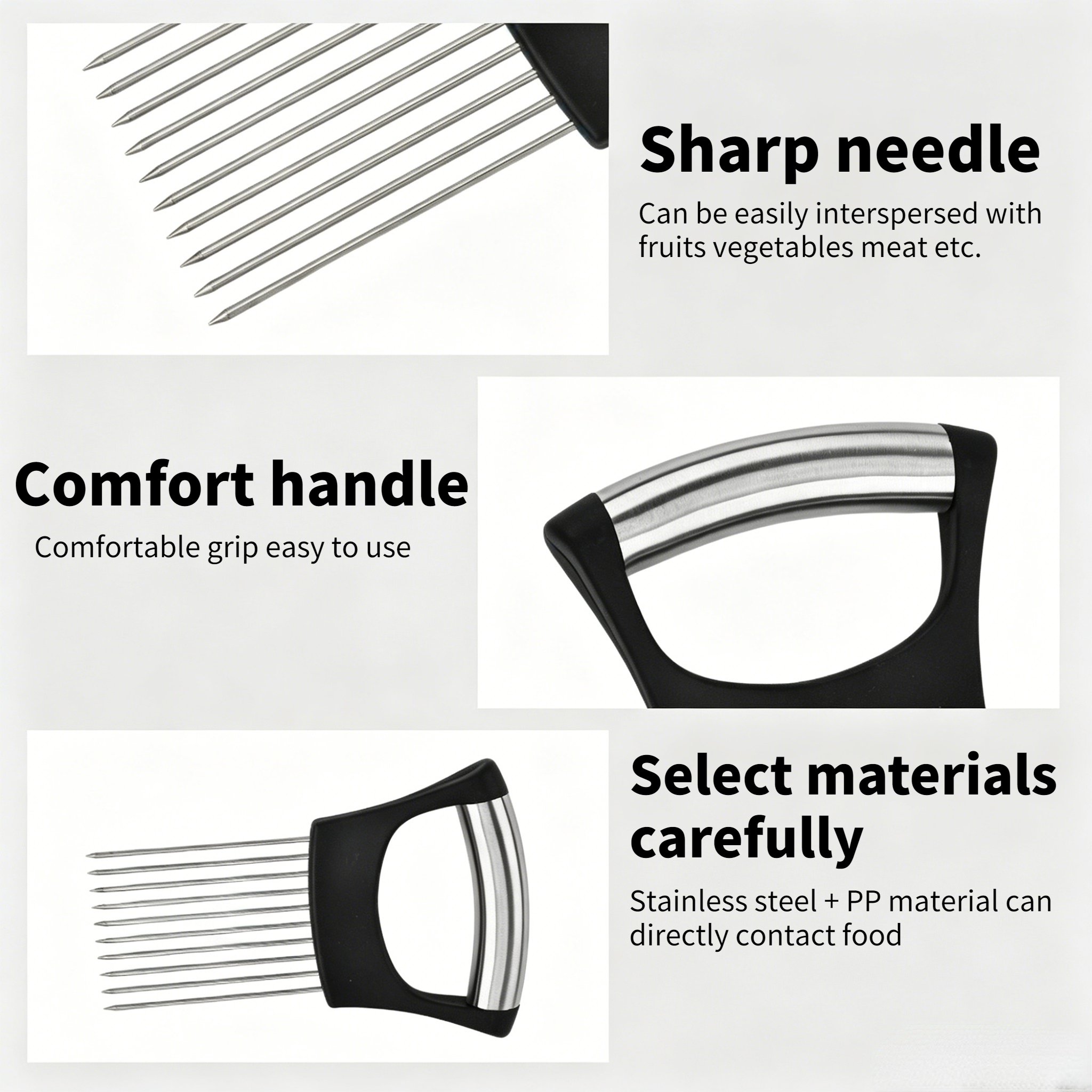 Stainless Steel Onion Cutter H - огляд і ціна Onion Holder Slicer