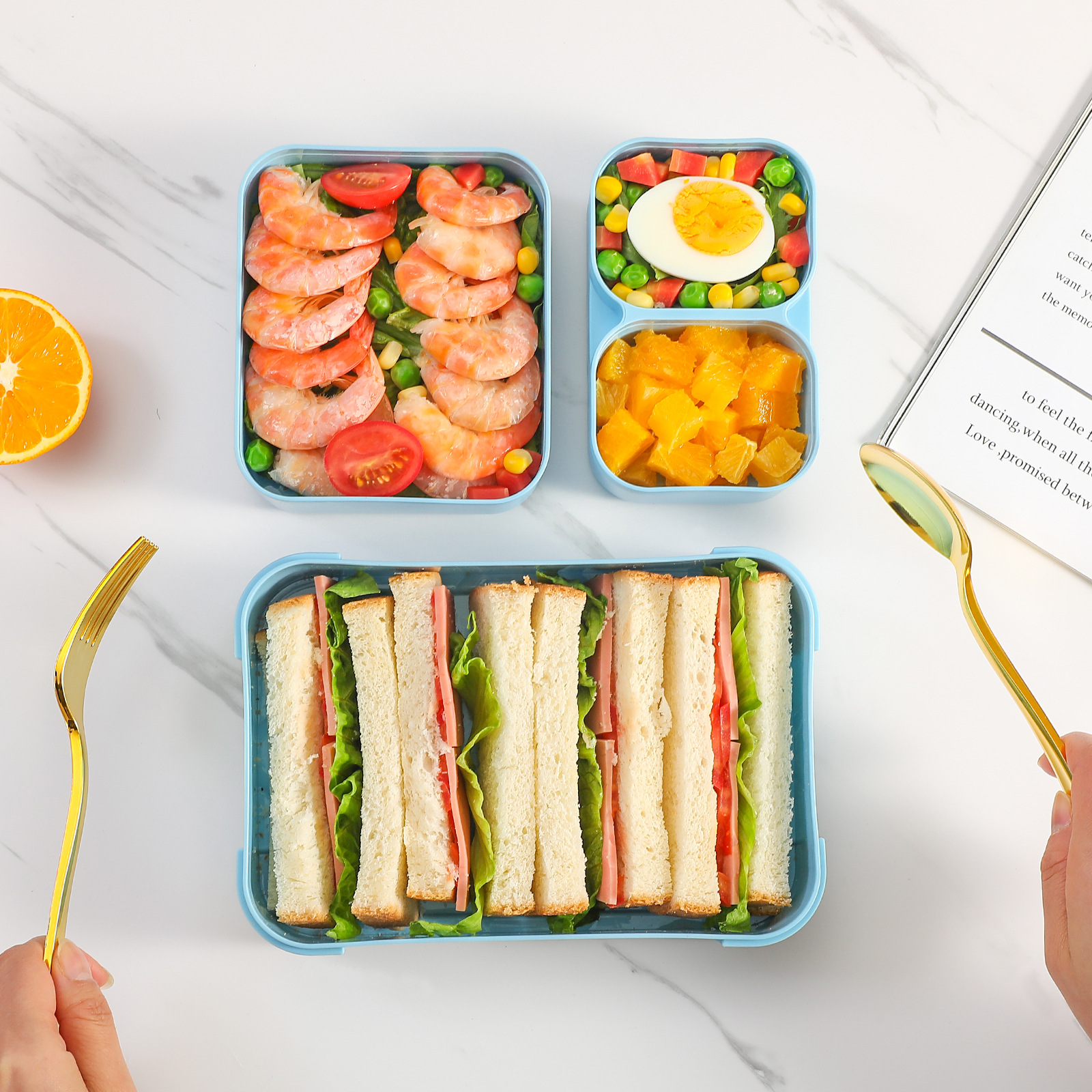 Modern Bento Lunch Box 4 Compa - огляд і ціна Meal Prep For Office