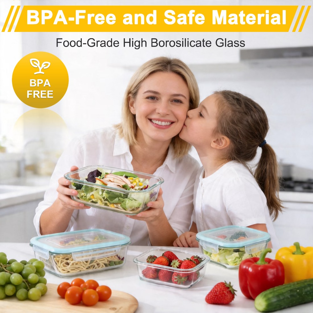 Glass Food Storage Containers  - огляд і ціна Meal Prep Glass Containers Oven Safe