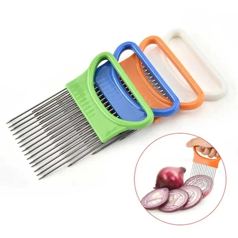 Stainless Steel Onion Cutter H - огляд і ціна Onion Holder Slicer