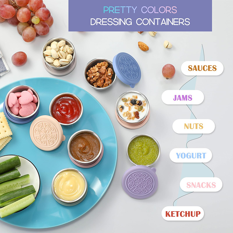 6 Mini Salad Dressing Containe - огляд і ціна Meal Prep For Office