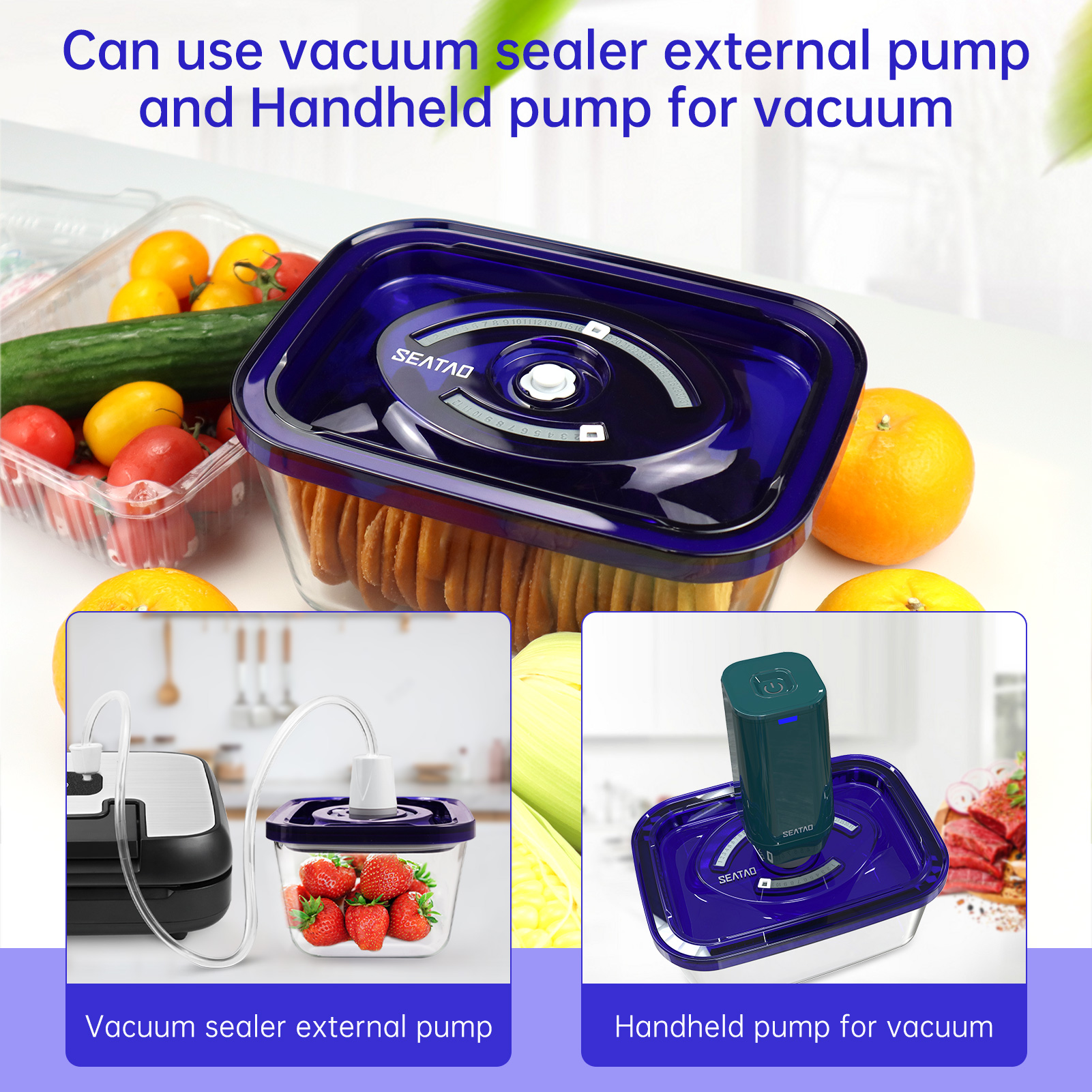 SEATAO Glass Food Storage Cont - огляд і ціна Meal Prep Vacuum Sealer