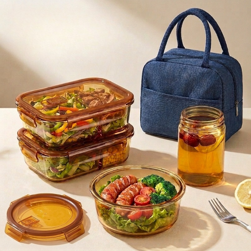 HIGH BOROSILICATE GLASS COMPAR - огляд і ціна Meal Prep Glass Containers Oven Safe