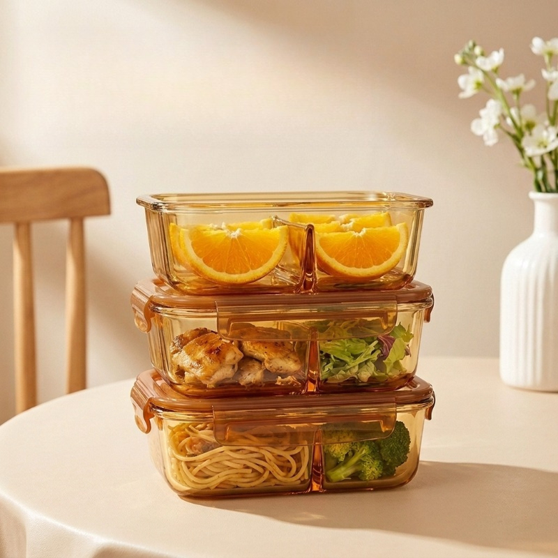 HIGH BOROSILICATE GLASS COMPAR - огляд і ціна Meal Prep Glass Containers Oven Safe