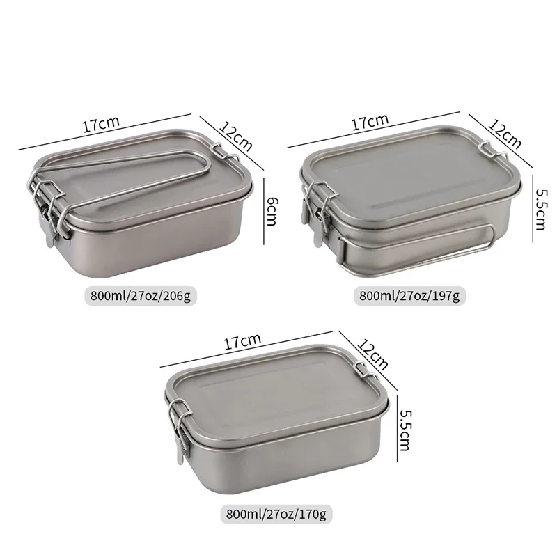 Titanium Lunch Box 800/1200ml  - огляд і ціна Meal Prep For Office